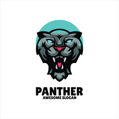 panther mascot illustration logo design