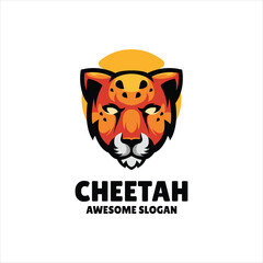 cheetah mascot illustration logo design