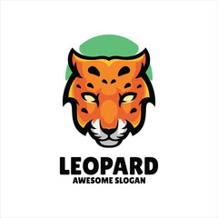 leopard mascot illustration logo design