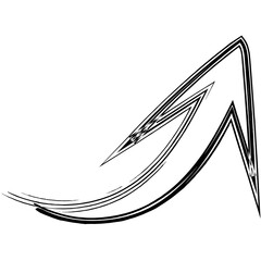 Digital png illustration of black arrow up on transparent background