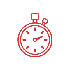 Digital png illustration of red timer on transparent background