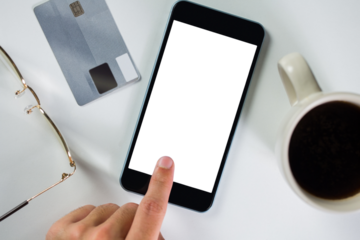 Digital png photo of caucasian man using smartphone with copy space on transparent background
