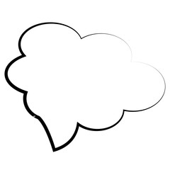 Digital png illustration of speech bubbles with copy space on transparent background
