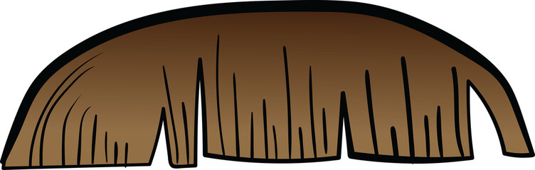 Digital png illustration of brown fringe on transparent background