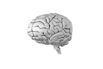 Digital png illustration of digital brain on transparent background