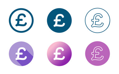 UK Pound Currency Symbol Icon Set