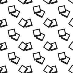 Digital png illustration of pattern with black squares on transparent background