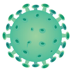 Digital png illustration of virus cell on transparent background