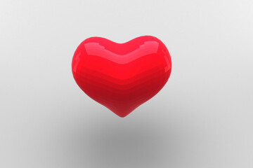 Digital png illustration of red heart on transparent background