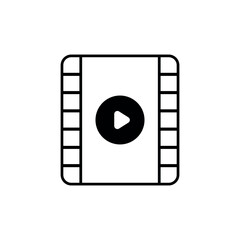 Film Reel icon design with white background stock illustration