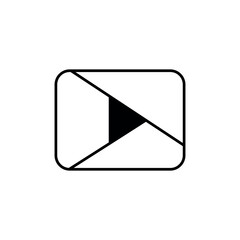 Video Player icon design with white background stock illustration