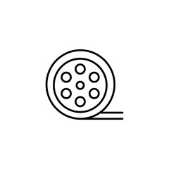 Film Reel icon design with white background stock illustration