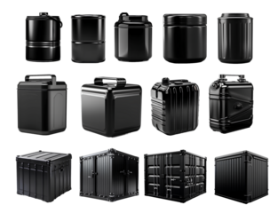 black container plastic basket tool box garage style