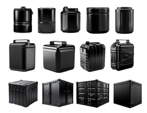 black container plastic basket tool box garage style