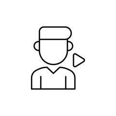 Movie Director icon design with white background stock illustration