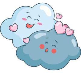 Clouds Cute Characters