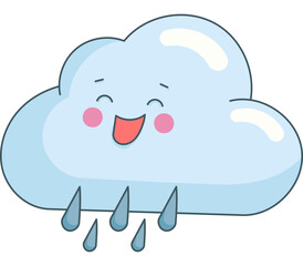 Cloud And Rain Cute Character