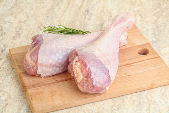 Raw turkey leg for cooking