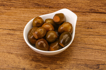 Marinated feijoa in the bowl