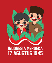 17 agustus template background for indonesia independence day