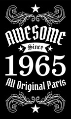 Awesome since 1965, All Original Parts vector art