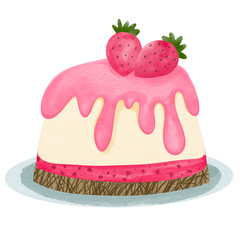 cake with strawberry