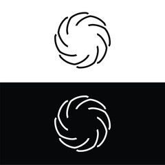 Circle vector logo template illustration . Circle icon silhouette
