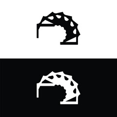 Circle vector logo silhouette design . Circle icon illustration