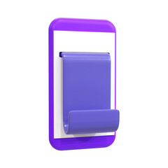 3d render of payment terminal  Shopping online concept 3d Illustration
