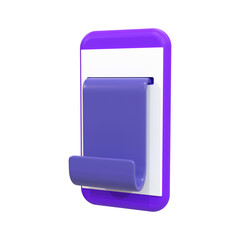 3d render of payment terminal  Shopping online concept 3d Illustration
