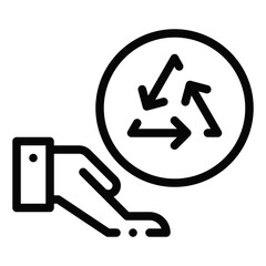 recycling hand icon