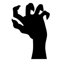 Halloween zombie hand silhouette 