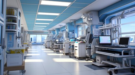 Obraz premium Hospital, Generative AI