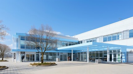 Fototapeta na wymiar Hospital Building Exterior, Generative AI