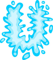 Water Splash Letter U