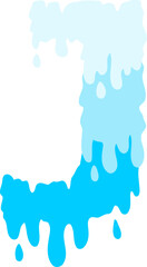 Water Drop Letter J