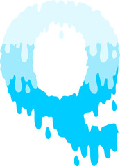 Water Drop Letter Q