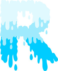 Water Drop Letter R