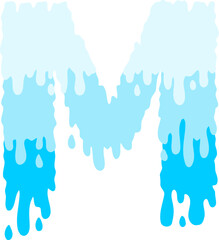 Water Drop Letter M