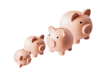 Financial growth: group of many piggy banks © stokkete