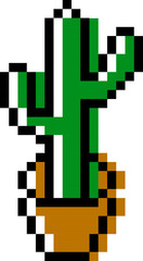 Fototapeta premium cactus cartoon icon in pixel style