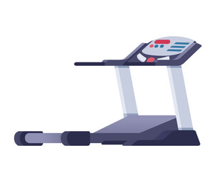 Treadmill running and walking training apparatus vector illustration isolated on white background