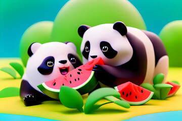 Draw a panda eating watermelon
Generative Ai