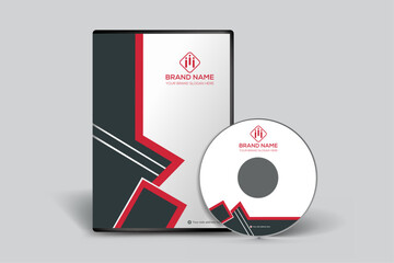 Corporate red and black color DVD cover design