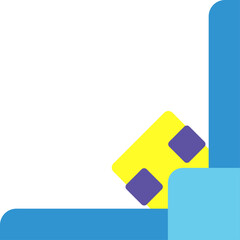 arrow sign icon, corner element