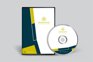 Clean style modern DVD cover template