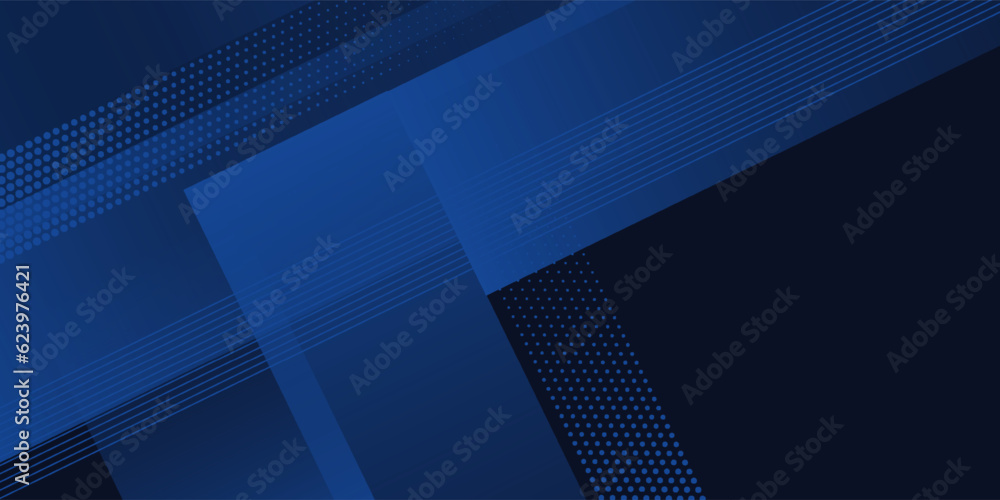 Aufkleber blue black abstract glowing geometric background and layer element vector for presentation design. s