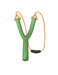 Professional slingshot with plastic handle vector illustration isolated on white background