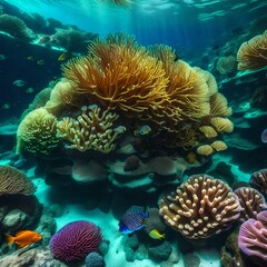 coral reef in the sea generated ai