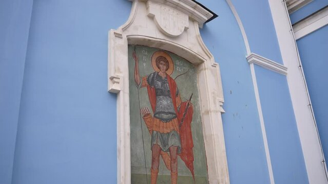 Image of an archangel in an Orthodox church